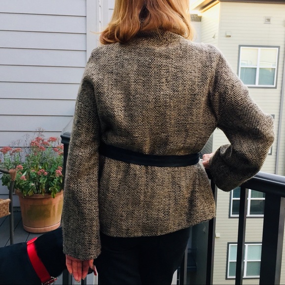 VTG BB Dakota Tweed Belted Blazer Jacket - Picture 3 of 8